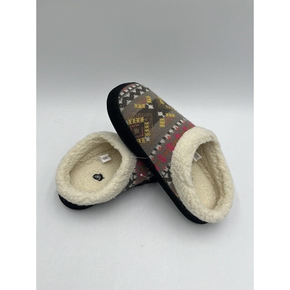 NEW Acorn FAIRISLE HOODBACK Women's Slipper Black Multi US Size 5-6 No Box - Picture 8 of 10